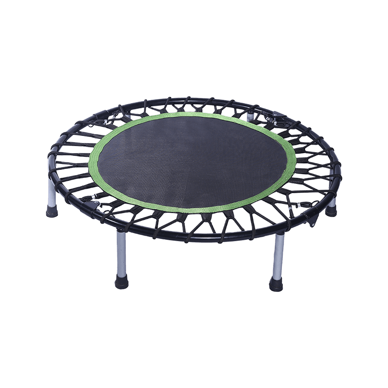 Trampolín elástico para ejercicios en casa de 36 pulgadas, color verde claro, redondo, mini trampolín para interiores 