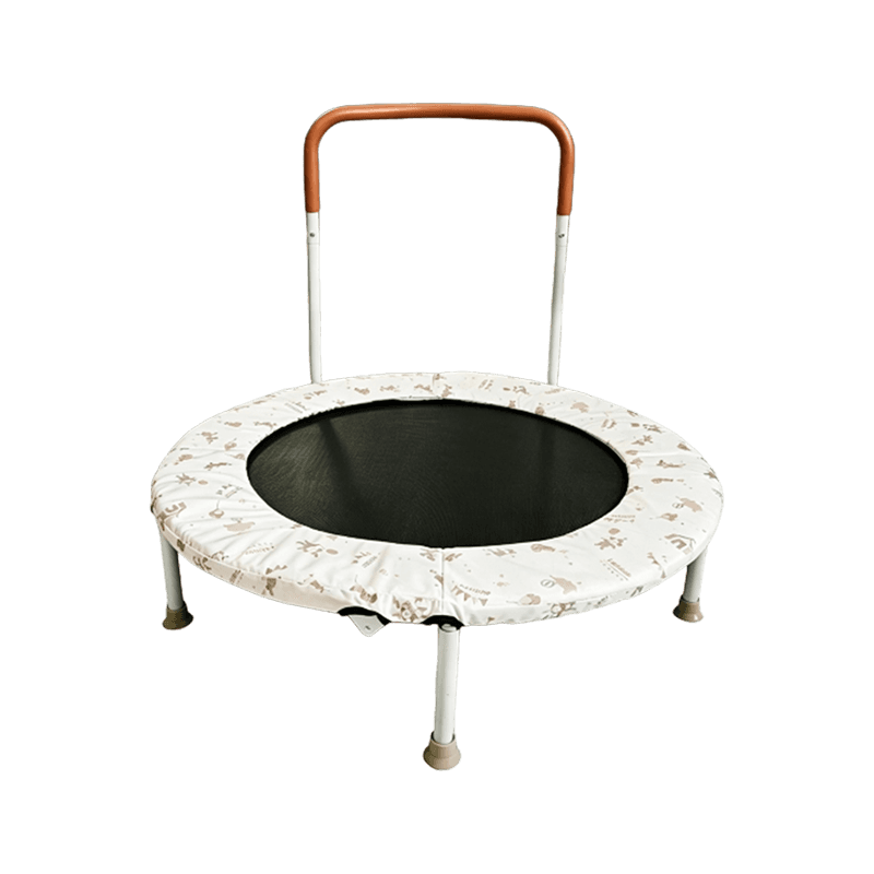 Mini trampolín redondo con mango ajustable y mango plegable para niños, cinturón de tollders, para ejercicio físico en interiores, certificado ASTM