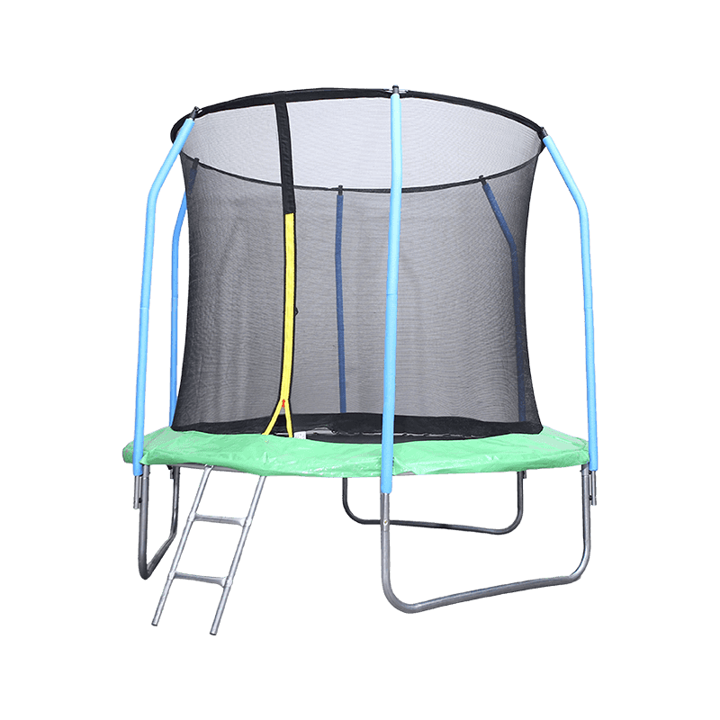 Trampolín redondo de 10 pies para patio trasero interior Trampolín de salto para niños y adultos con escalera de acceso،colchoneta impermeable con estructura de acero galvanizado Trampolín recreativo familiar