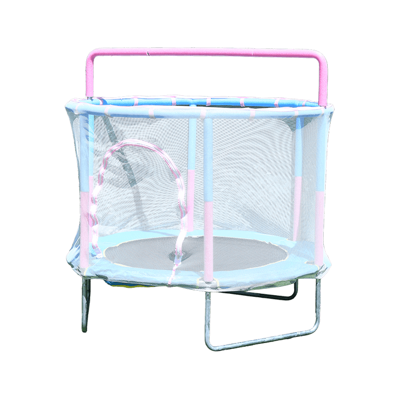 Accesorio multiusos Trampolín redondo cerrado para niños pequeños de 60 pulgadas para niños y niñas, 3 años+