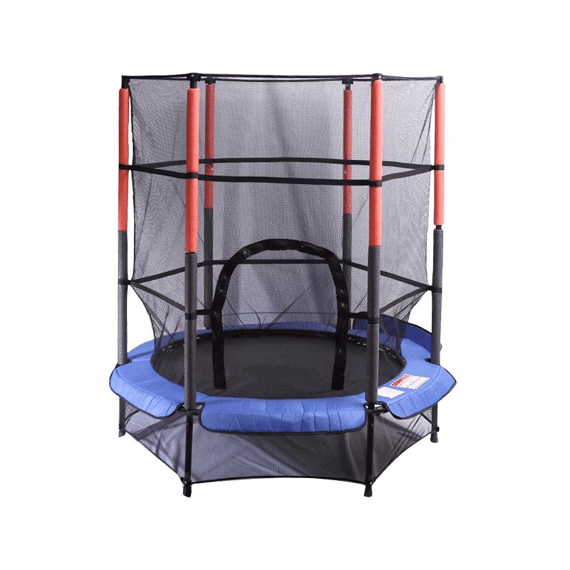 Almohadilla envolvente rosa elástica de 55 pulgadas para trampolín cerrado de seguridad para niños 