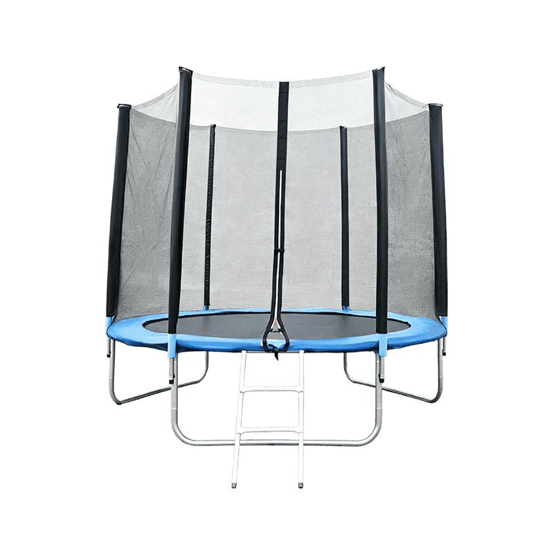 Trampolín de resorte grueso para exteriores de 10 pies con red de seguridad, uso doméstico para adultos y niños