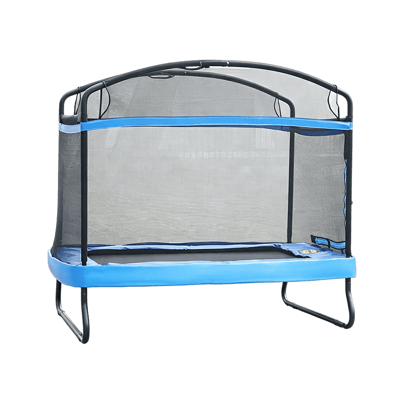Trampolín rectangular de espuma azul de 4*6 pies para niños con columpio Trampolín rectangular con tapa aprobado por ASTM para interiores y exteriores