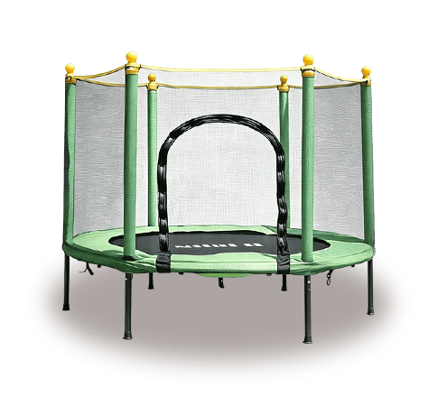Trampolín infantil con recinto